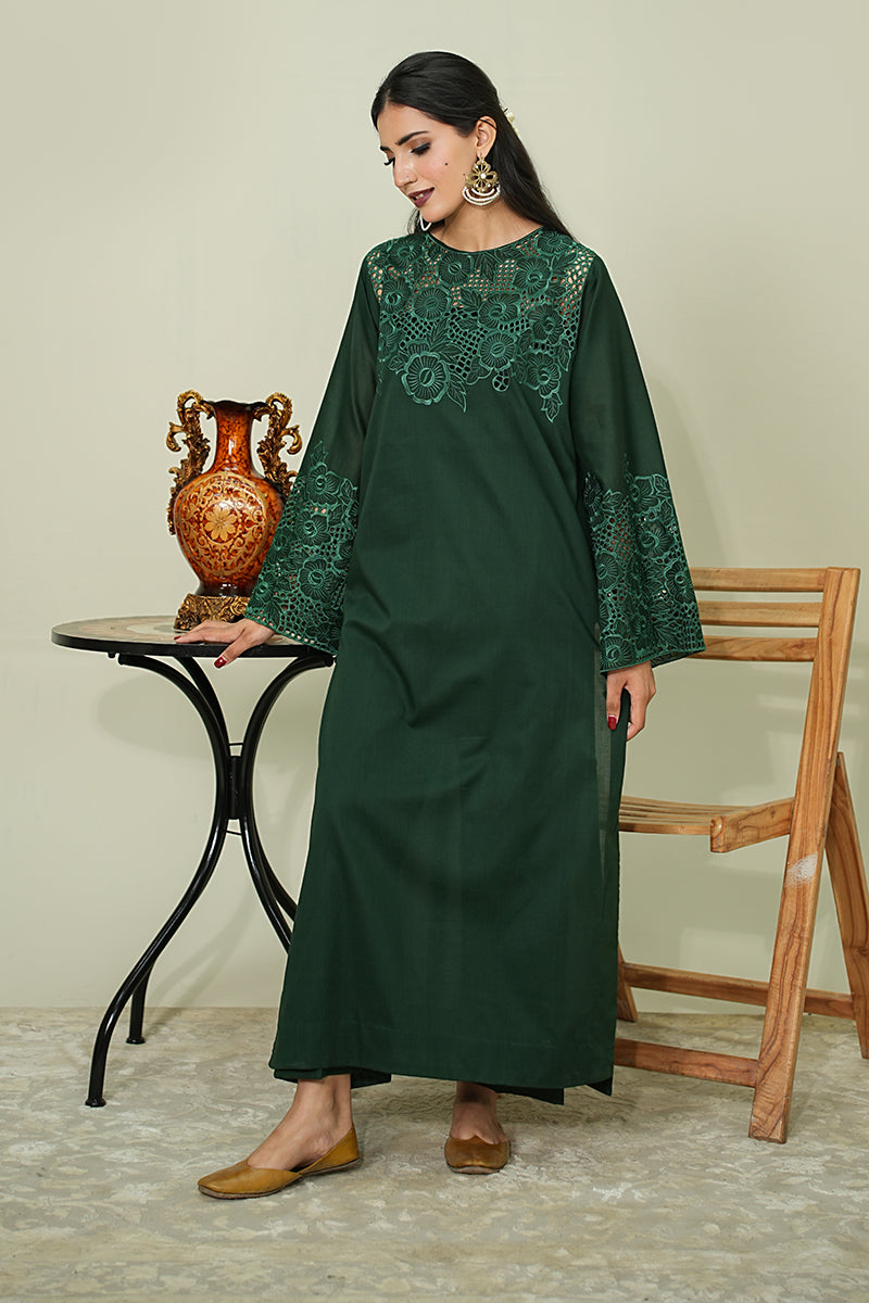 Green Drop Chiffon Dupatta