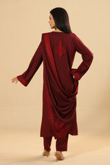 CRIMSON MAROON SHAWL