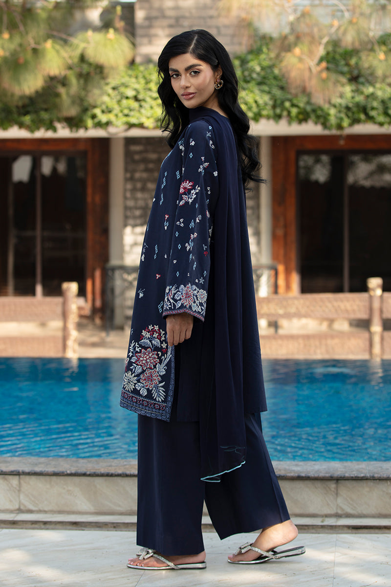 Midnight navy Chiffon Dupatta