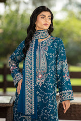 Deep Teal Chiffon Dupatta