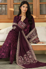 Dark Violet Plum Shawl