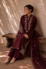 CRIMSON MAJESTY CHIFFON DUPATTA
