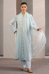 Ice Blue Chiffon Dupatta