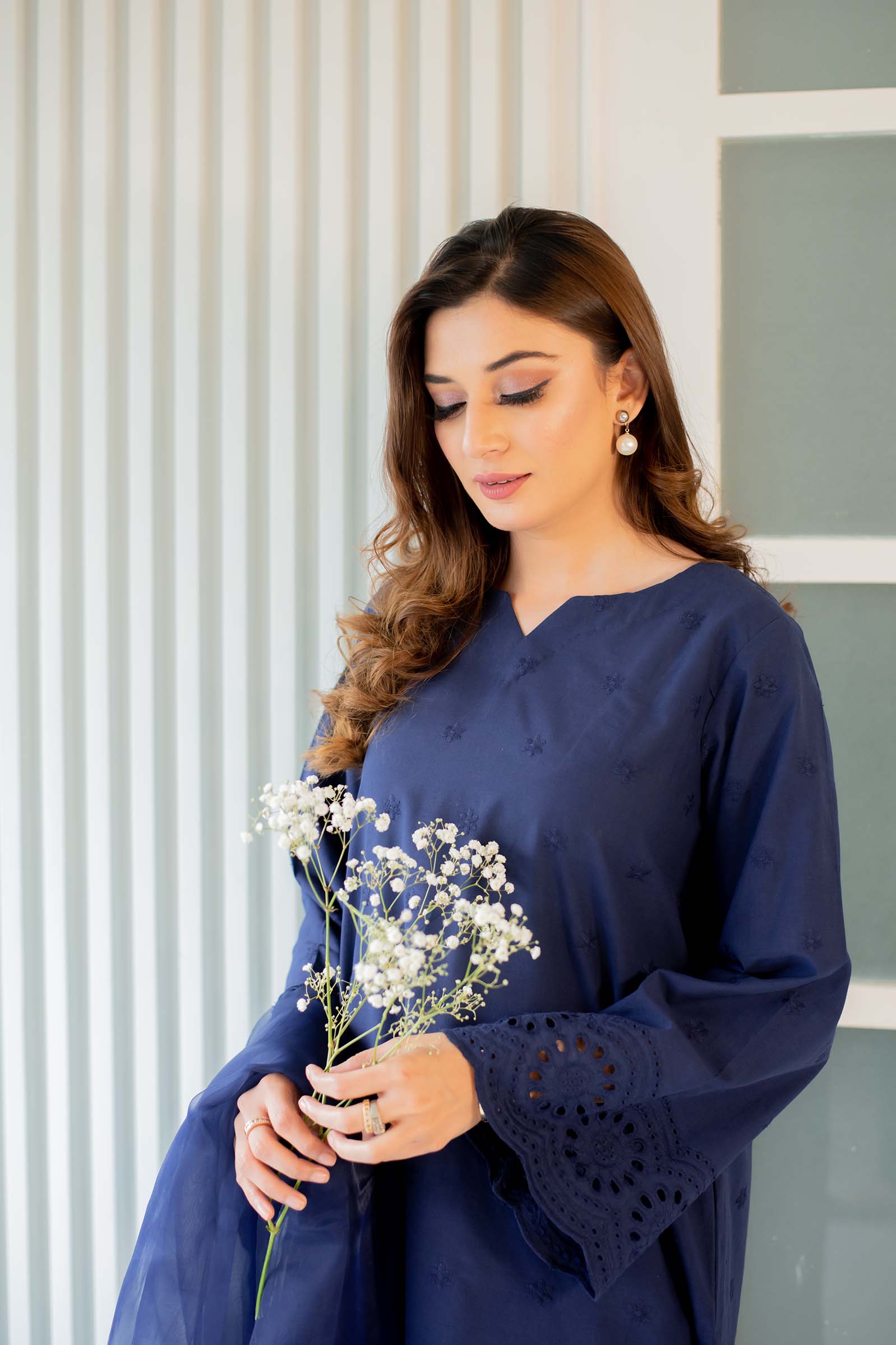 Chikankari 2Pc Suit(Blue) COORDSTUDIO Chikankari 2Pc Suit(Blue) COORDSTUDIO