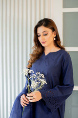 Chikankari 2Pc Suit(Blue)